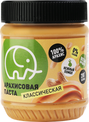 Паста арахисовая ЗЕЛЕНЫЙ СЛОН Классическая, без сахара, 300г, фото