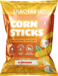 Палочки кукурузные SNAQ FABRIQ со вкусом четыре сыра, 60г, картинка