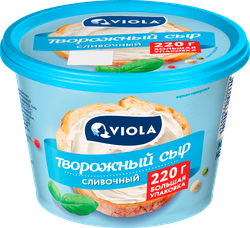 Сыр творожный VIOLA Сливочный 70% без змж, 220г, фотография