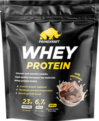 Специализированный пищевой продукт PRIMEKRAFT Whey Protein, со вкусом молочный шоколад, 500г, фото
