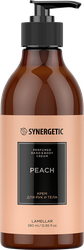 Крем для рук и тела SYNERGETIC Персик, 380мл, крупный план