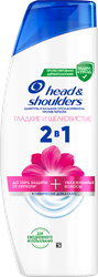 Шампунь-бальзам-ополаскиватель HEAD&SHOULDERS 2в1 Гладкие и шелковистые, против перхоти, 360мл, картинка
