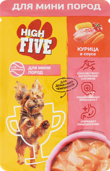 Корм консервированный для собак HIGH FIVE с курицей в соусе, для мелких пород, 85г, детальное фото