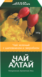 Чай зеленый ЧАЙ АЛТАЙ с шиповником и зверобоем, 100г, изображение