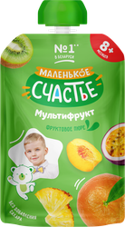 Пюре фруктовое МАЛЕНЬКОЕ СЧАСТЬЕ Мультифрукт, с 8 месяцев, 90г, вид