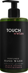 Гель для мытья рук TOUCH Черный перец, нероли, амбра, 450мл, крупный план