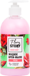 Жидкое крем-мыло FLORY STORY Роза, 500мл, картинка