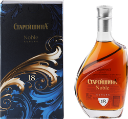 Коньяк СТАРЕЙШИНА Noble старый КС 18 лет 40%, п/у, 0.5л, детальное фото