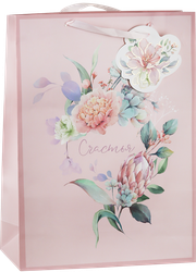 Пакет подарочный CITY HOME TRADE Special Flower премиум 41х31х12см, 1шт, фотография