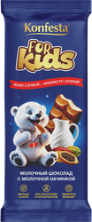 Шоколад молочный КОНФЕСТА с молочной начинкой, 80г, картинка