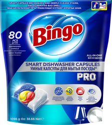 Капсулы для посудомоечных машин BINGO! Pro, 80шт, картинка