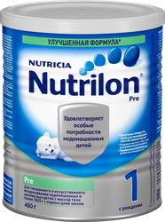 Смесь молочная NUTRILON Pre 1, для вскармливания недоношенных и маловесных детей, с 0 месяцев, 400г, изображение