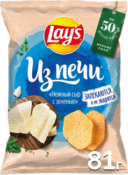 Чипсы картофельные LAY'S Нежный сыр с зеленью, 81г, фотография