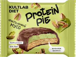 Печенье протеиновое KULTLAB Diet Protein Pie Фисташковый мусс, глазированный, 45г, изображение