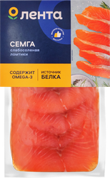 Семга слабосоленая ЛЕНТА филе-ломтики, 80г, вид