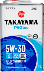 Масло моторное TAKAYAMA Paotec 5W-30 A3/B4 SP, Арт. 6056070, 1л, фотография