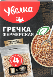 Крупа гречневая УВЕЛКА Фермерская гречка, в пакетиках, 4х80г, детальное фото