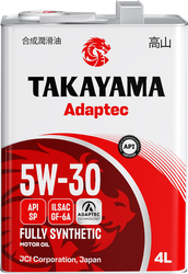 Масло моторное TAKAYAMA Adaptec 5W-30 GF-6A SP, Арт. 6056131, 4л, изображение