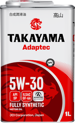 Масло моторное TAKAYAMA Adaptec 5W-30 GF-6A SP, Арт. 6056130, 1л, крупный план
