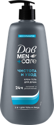 Крем-гель для душа мужской ДАВ Men+care Чистота и уход, 610мл, детальное фото