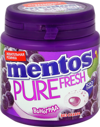 Жевательная резинка MENTOS Pure Fresh вкус виноград, 100г, фотография