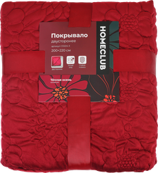 Покрывало двустороннее HOMECLUB Velvet 200х220см, цвет бордо, ультрастеп, Арт. CS1224-3, крупный план