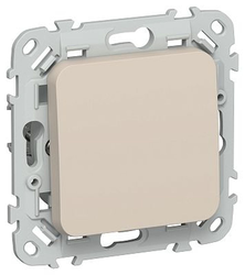 Выключатель IEK Flite 1-кл. перекр. 10А ВС71-1-0-ФлЛ льн., изображение