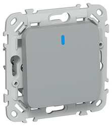 Выключатель IEK Flite 1-кл. с инд. 10А ВС11-1-1-ФлС сер., картинка