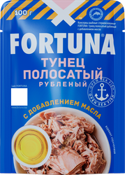 Тунец полосатый FORTUNA рубленый, в масле, 100г, картинка