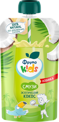 Десерт фруктовый ФРУТОKIDS Смузи Экзотический кокос, с 3 лет, 130г, детальное фото