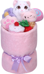 Игрушка мягкая BIGGA Кошка с букетом, Арт. 2511-064A-18, детальное фото