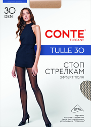 Колготки женские CONTE Tulle/Тюль 30 den natural 4, Арт. 17С-105СП, картинка