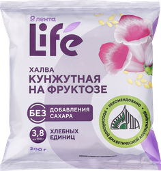 Халва кунжутная ЛЕНТА LIFE на фруктозе, 200г, изображение