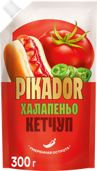 Кетчуп томатный PIKADOR Халапеньо, 300г, крупный план