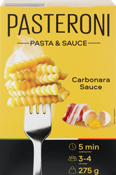 Макароны PASTERONI Джирандоле №124, с соусом карбонара, 275г, фото