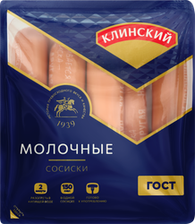 Сосиски КЛИНСКИЙ Молочные ГОСТ, 410г, детальное фото