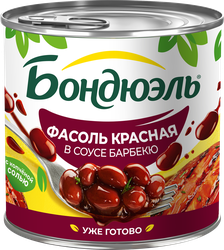 Фасоль красная БОНДЮЭЛЬ в соусе барбекю, 425мл, картинка
