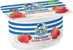 Творожок ПРОСТОКВАШИНО Клубника-земляника 3,6%, без змж, 110г, картинка