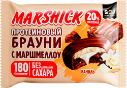 Печенье протеиновое SOJ Marshick, со вкусом ванили, глазированное без сахара, 53г, фотография