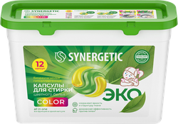 Капсулы для стирки SYNERGETIC COLOR, 12шт, фотография