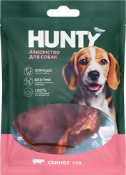 Лакомство для собак HUNTY Свиное ухо, 50г, картинка