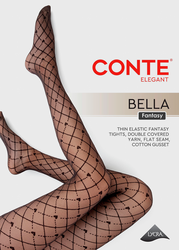 Колготки женские CONTE Fantasy Bella 20 den р. 2 nero, Арт. 24С-81СП, картинка