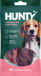 Лакомство для собак HUNTY Свиные пятачки, 50г, крупный план