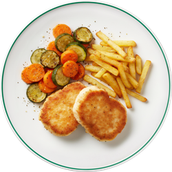Котлета куриная РЕСТО ШИК с овощами, 260г, вид