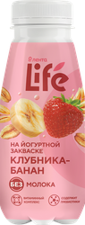 Напиток растительный ЛЕНТА LIFE Йогуртный Клубника-банан, 250г, фотография