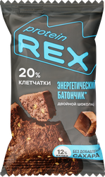 Батончик овсяный PROTEINREX со вкусом двойной шоколад, 50г, изображение