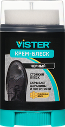 Крем-краска для обуви из гладкой кожи VISTER Comfort черная, 50мл, фотография