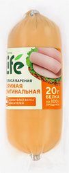 Колбаса вареная ЛЕНТА LIFE Оригинальная куриная, 300г, крупный план