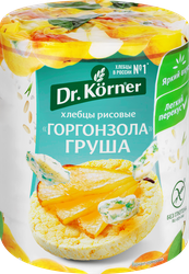Хлебцы рисовые DR KORNER Хрустящие с горгонзолой и грушей, 80г, фотография