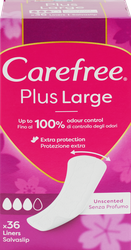 Прокладки ежедневные гигиенические CAREFREE Plus Large, 36шт, изображение